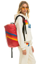 Classic PEAK PUFFER BACKPACK - CHERRY GLOSSY