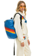 Classic PEAK PUFFER BACKPACK - SNORKEL BLUE GLOSSY
