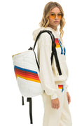 Classic PEAK PUFFER BACKPACK - WHITE GLOSSY