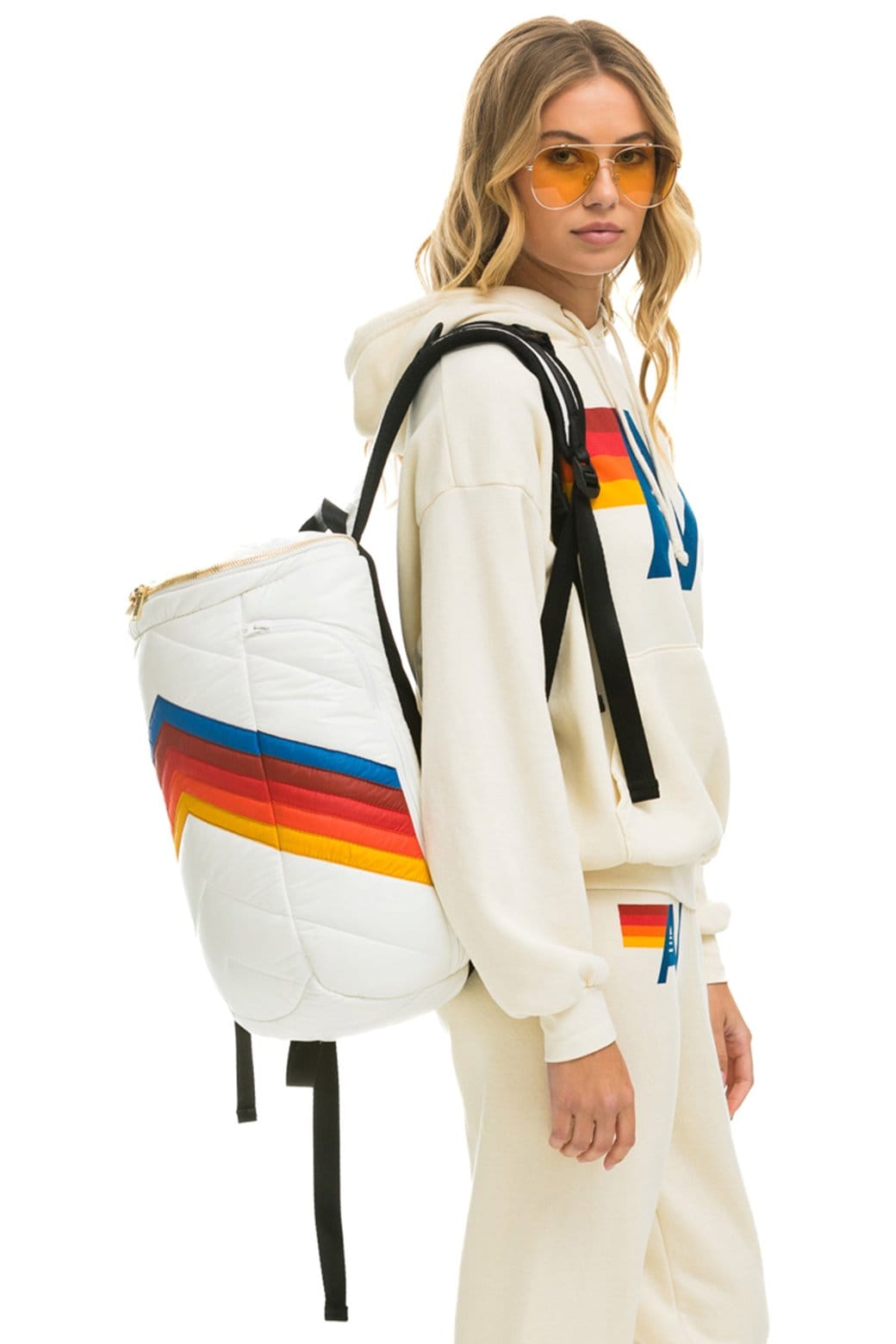 Classic PEAK PUFFER BACKPACK - WHITE GLOSSY