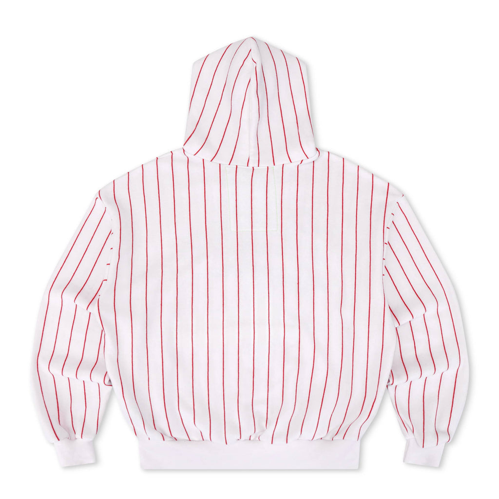 Classic PHILADELPHIA PHILLIES PINSTRIPE 2026 RELAXED PULLOVER HOODIE - WHITE RED