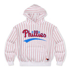 Classic PHILADELPHIA PHILLIES PINSTRIPE 2026 RELAXED PULLOVER HOODIE - WHITE RED