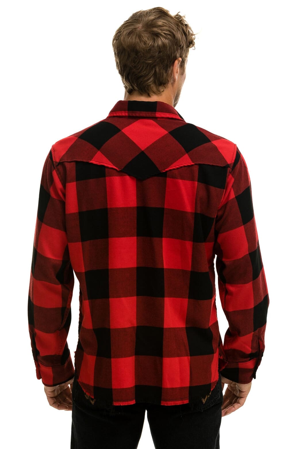 Classic PLAID FLANNEL LIGHT WEIGHT UNISEX WESTERN SHIRT - BUFFALO PLAID