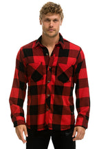 Classic PLAID FLANNEL LIGHT WEIGHT UNISEX WESTERN SHIRT - BUFFALO PLAID