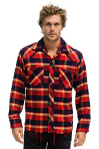 Classic PLAID FLANNEL LIGHT WEIGHT UNISEX WESTERN SHIRT - RUGBY PLAID