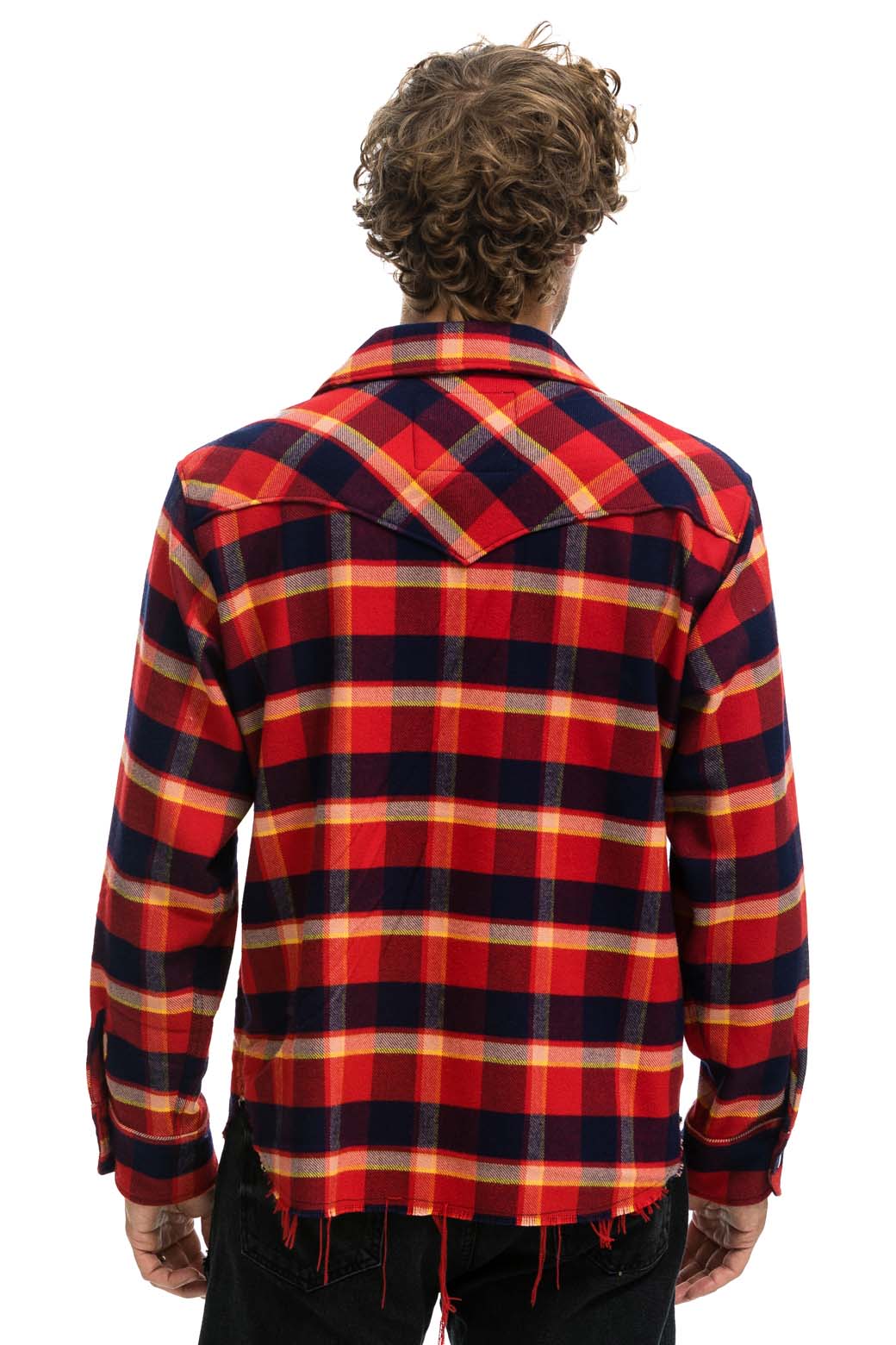 Classic PLAID FLANNEL LIGHT WEIGHT UNISEX WESTERN SHIRT - RUGBY PLAID