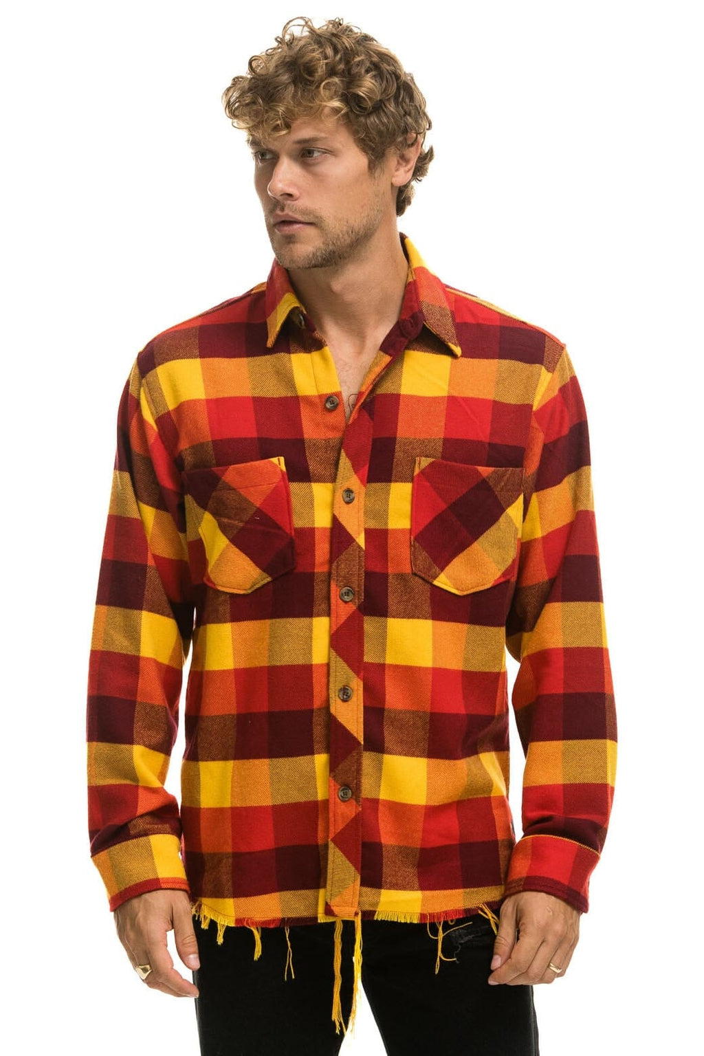 Classic PLAID FLANNEL LIGHT WEIGHT UNISEX WESTERN SHIRT - SURFY PLAID