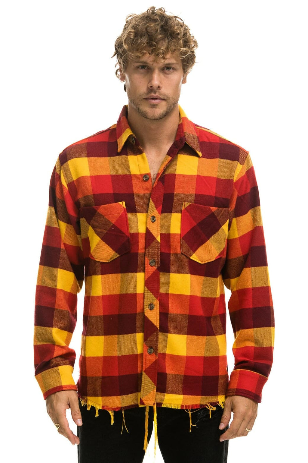 Classic PLAID FLANNEL LIGHT WEIGHT UNISEX WESTERN SHIRT - SURFY PLAID