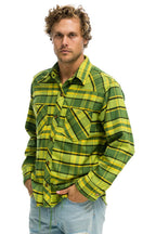 Classic PLAID FLANNEL WESTERN SHIRT - AVOCADO PLAID