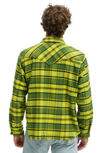 Classic PLAID FLANNEL WESTERN SHIRT - AVOCADO PLAID