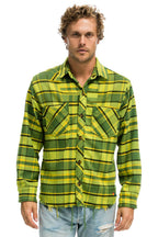 Classic PLAID FLANNEL WESTERN SHIRT - AVOCADO PLAID