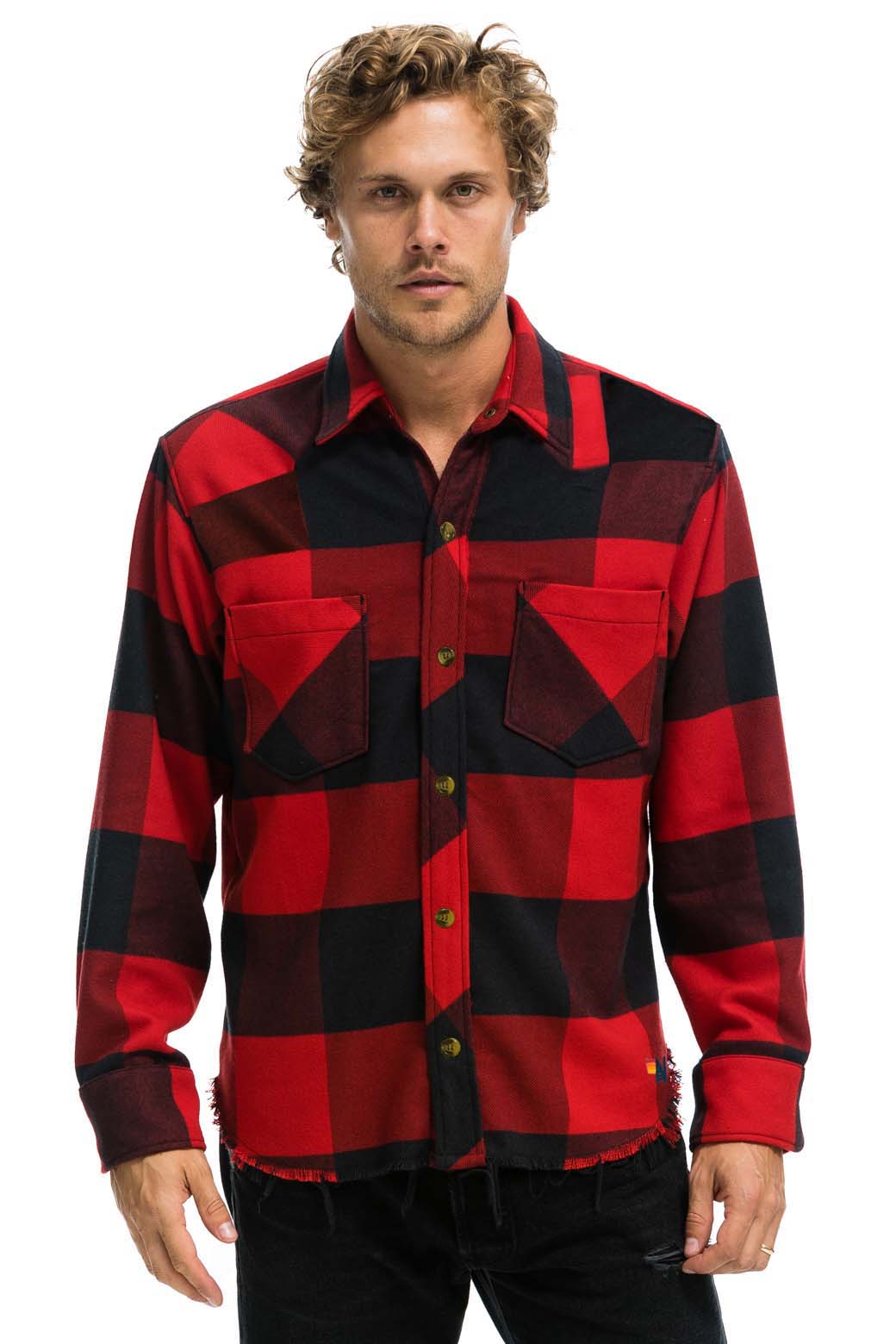 Classic PLAID FLANNEL WESTERN SHIRT - BUFFALO PLAID