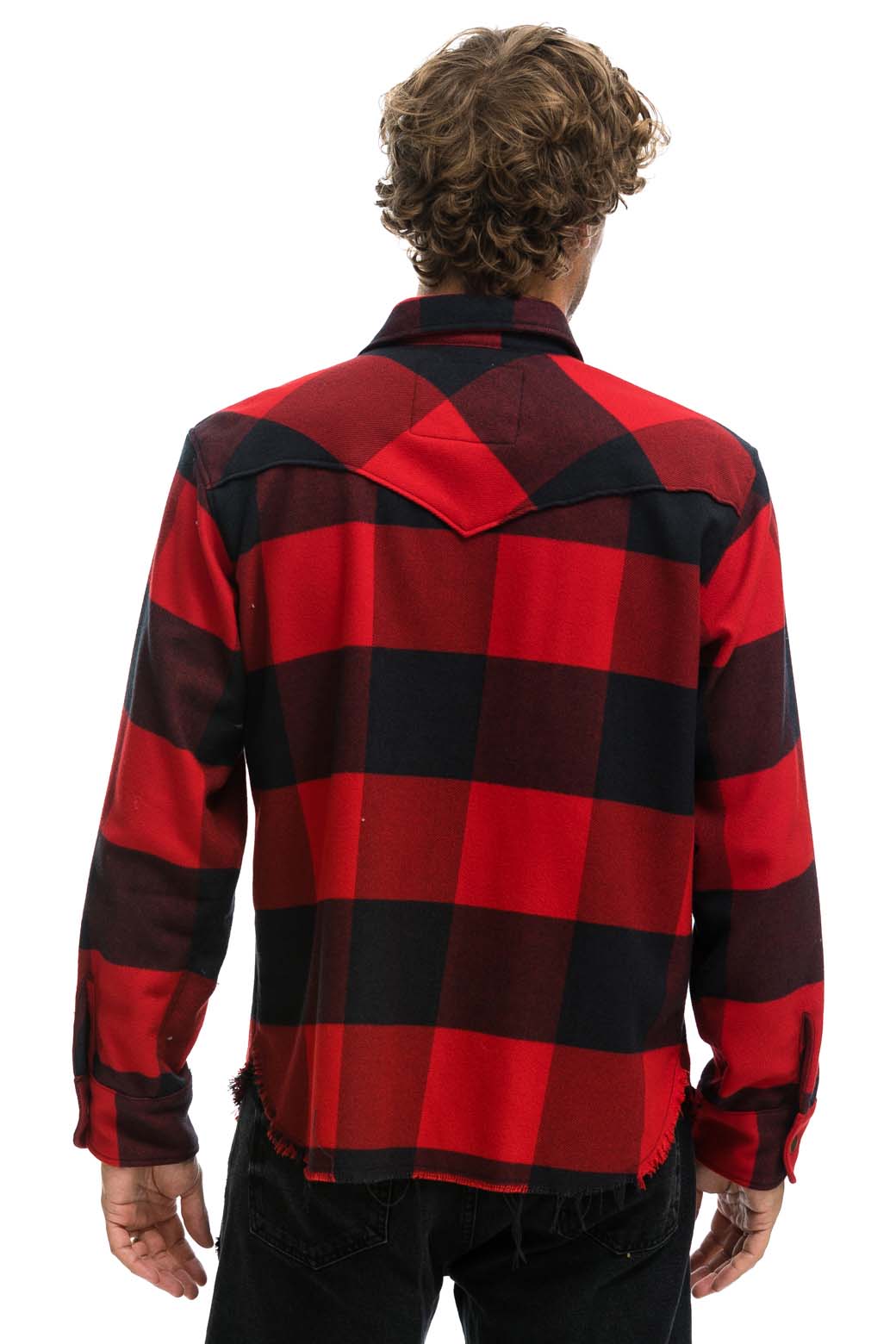 Classic PLAID FLANNEL WESTERN SHIRT - BUFFALO PLAID