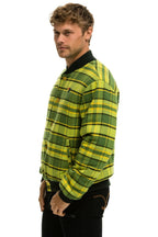 Classic PLAID UNISEX VARSITY JACKET - AVOCADO PLAID