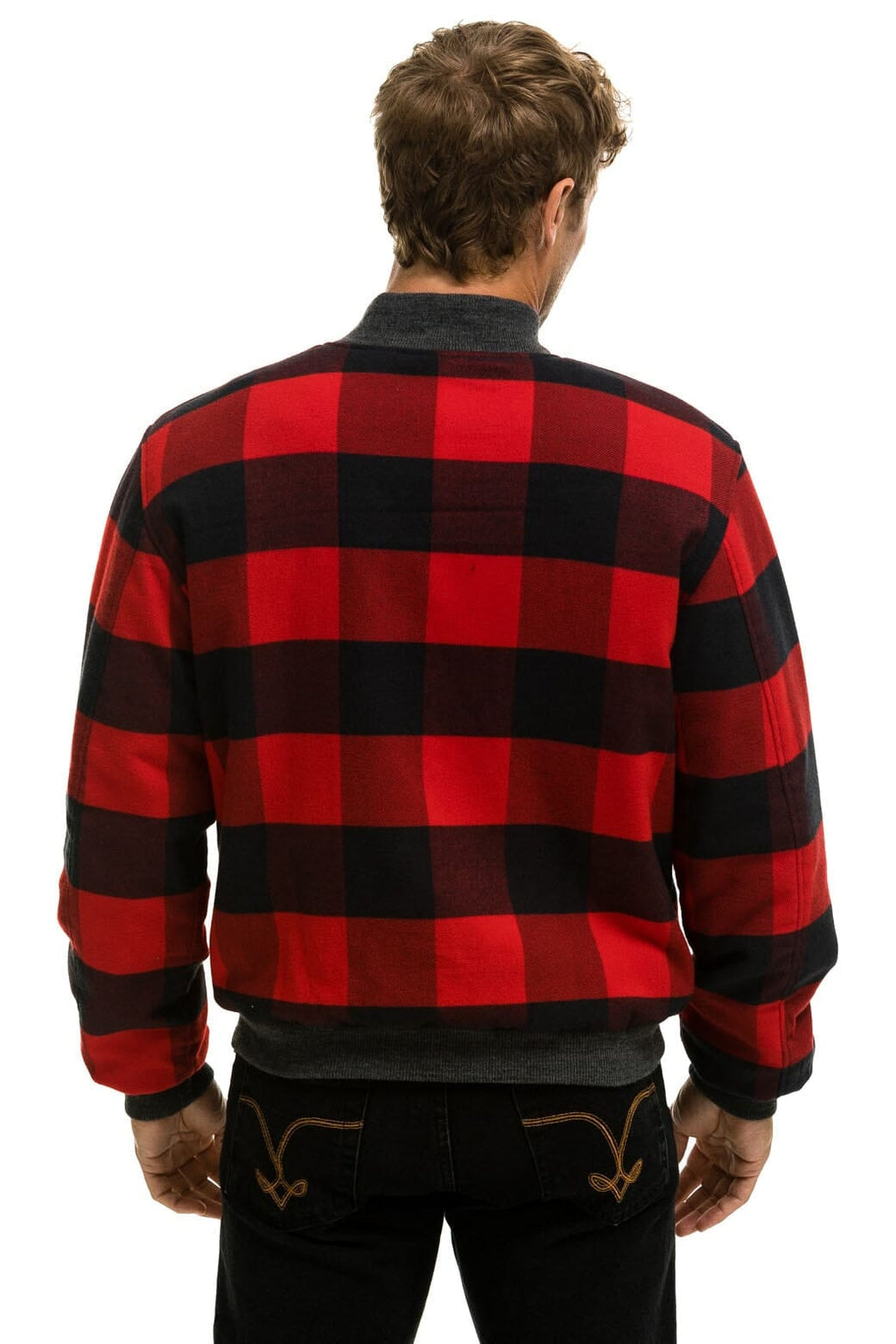 Classic PLAID UNISEX VARSITY JACKET - BUFFALO PLAID