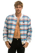 Classic PLAID UNISEX VARSITY JACKET - MONTAUK PLAID