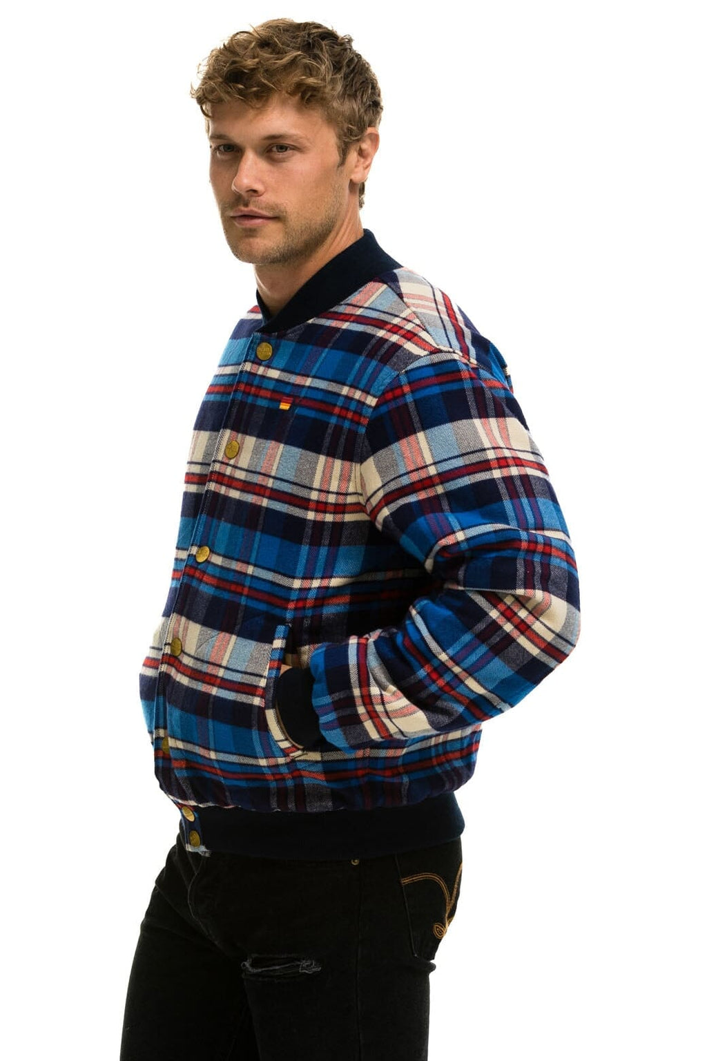 Classic PLAID UNISEX VARSITY JACKET - PATRIOT PLAID