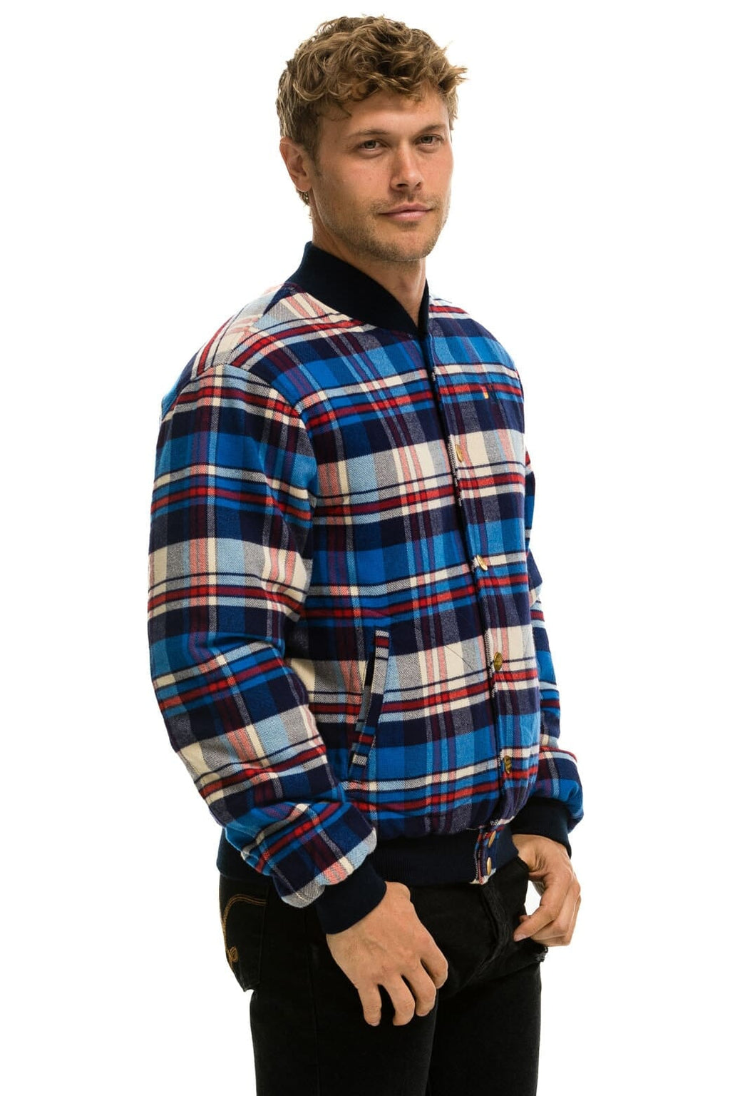 Classic PLAID UNISEX VARSITY JACKET - PATRIOT PLAID