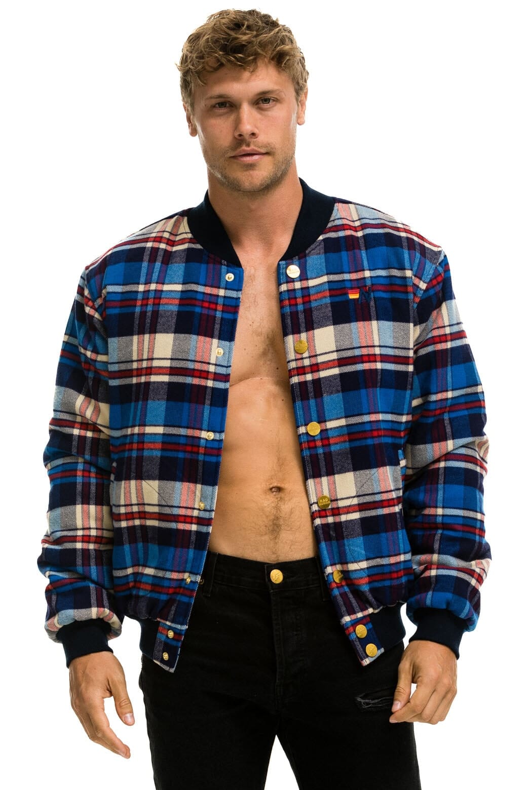 Classic PLAID UNISEX VARSITY JACKET - PATRIOT PLAID