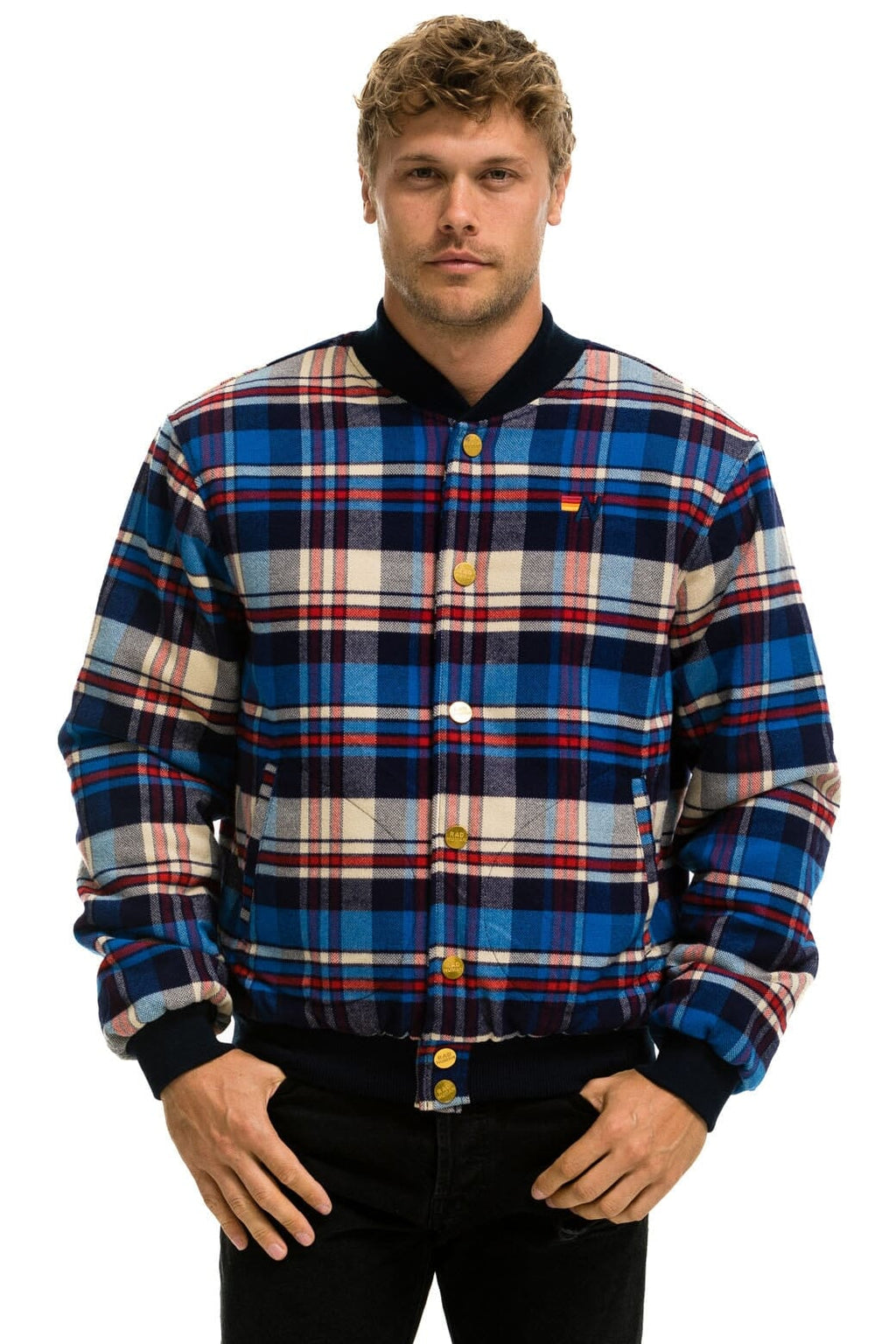 Classic PLAID UNISEX VARSITY JACKET - PATRIOT PLAID