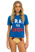 Classic PRAY FOR SNOW BOYFRIEND TEE - OCEAN