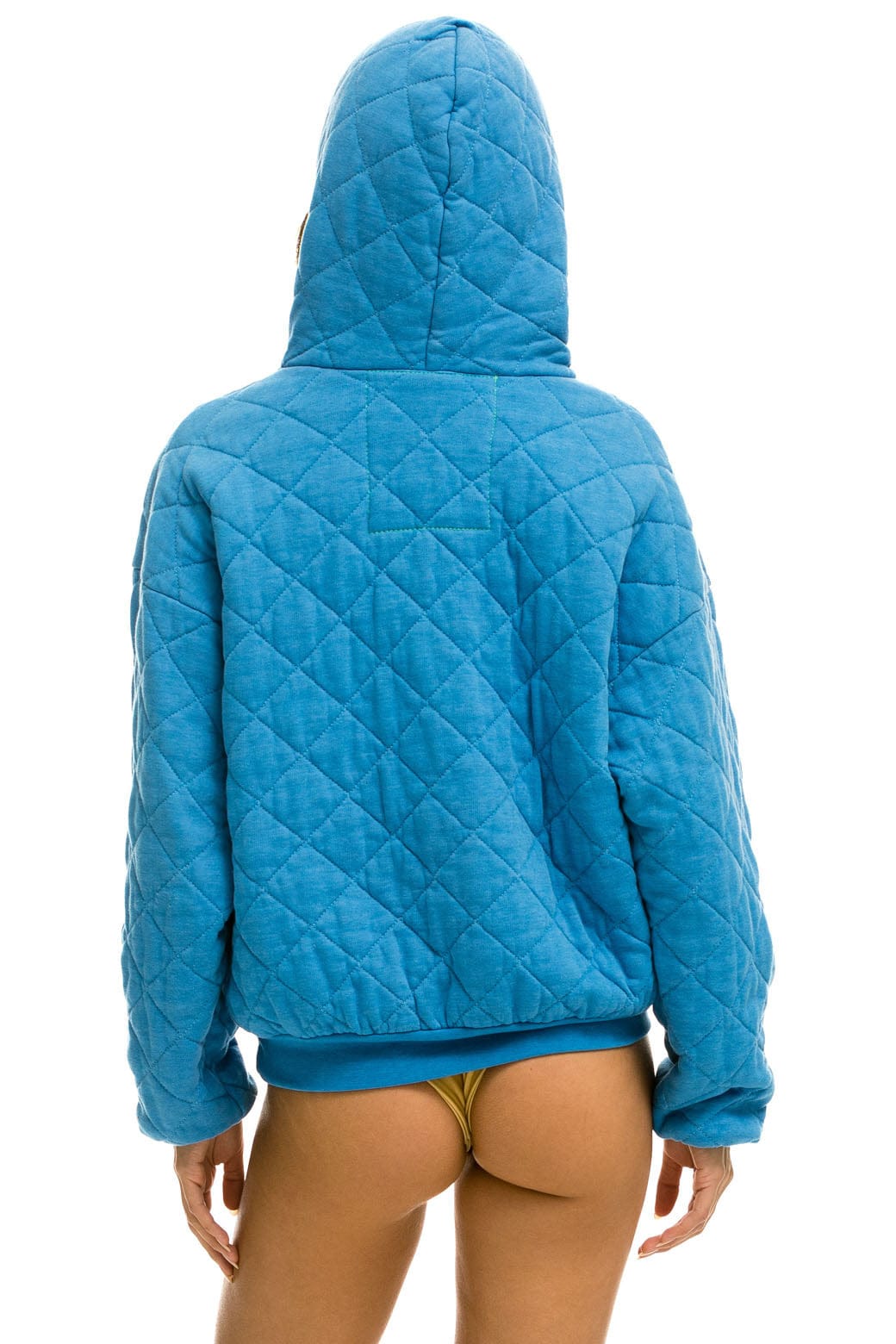 Classic QUILTED RELAXED PULLOVER HOODIE - OCEAN