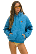Classic QUILTED RELAXED PULLOVER HOODIE - OCEAN