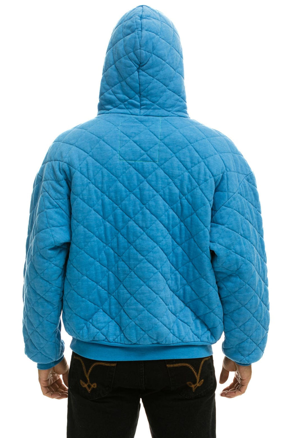 Classic QUILTED RELAXED PULLOVER HOODIE - OCEAN