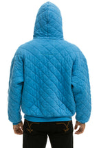 Classic QUILTED RELAXED PULLOVER HOODIE - OCEAN