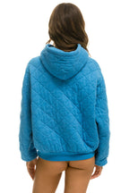 Classic QUILTED RELAXED PULLOVER HOODIE - OCEAN