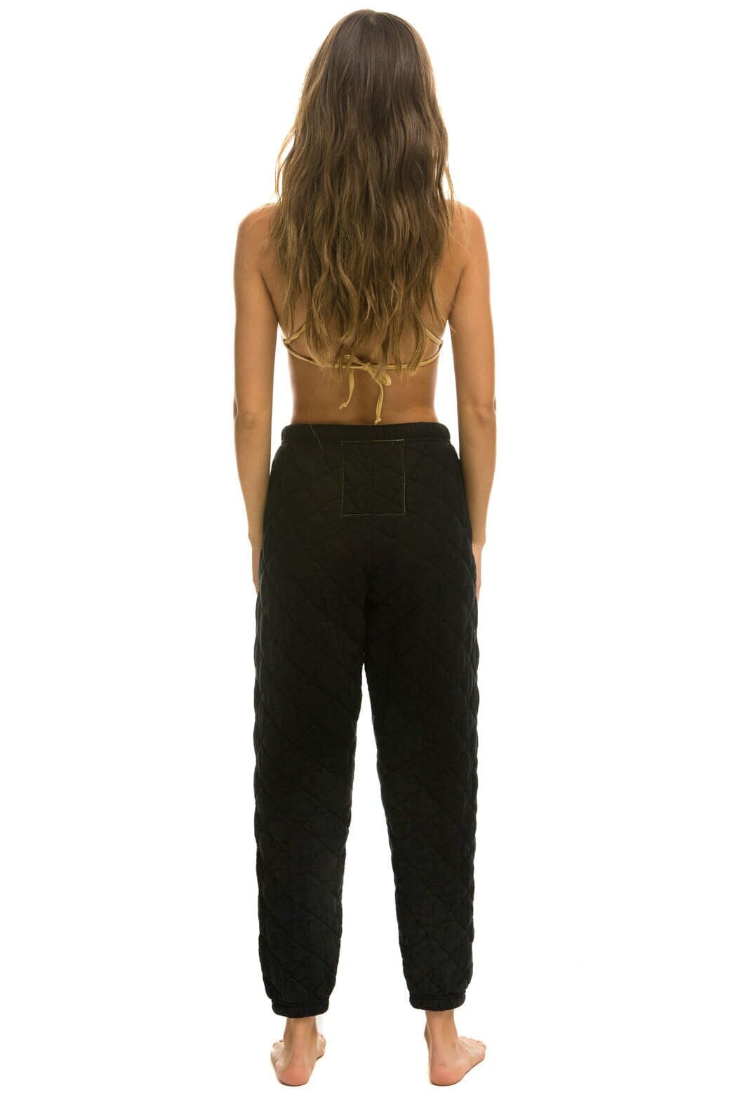 Classic QUILTED SWEATPANTS - BLACK