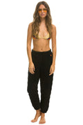 Classic QUILTED SWEATPANTS - BLACK