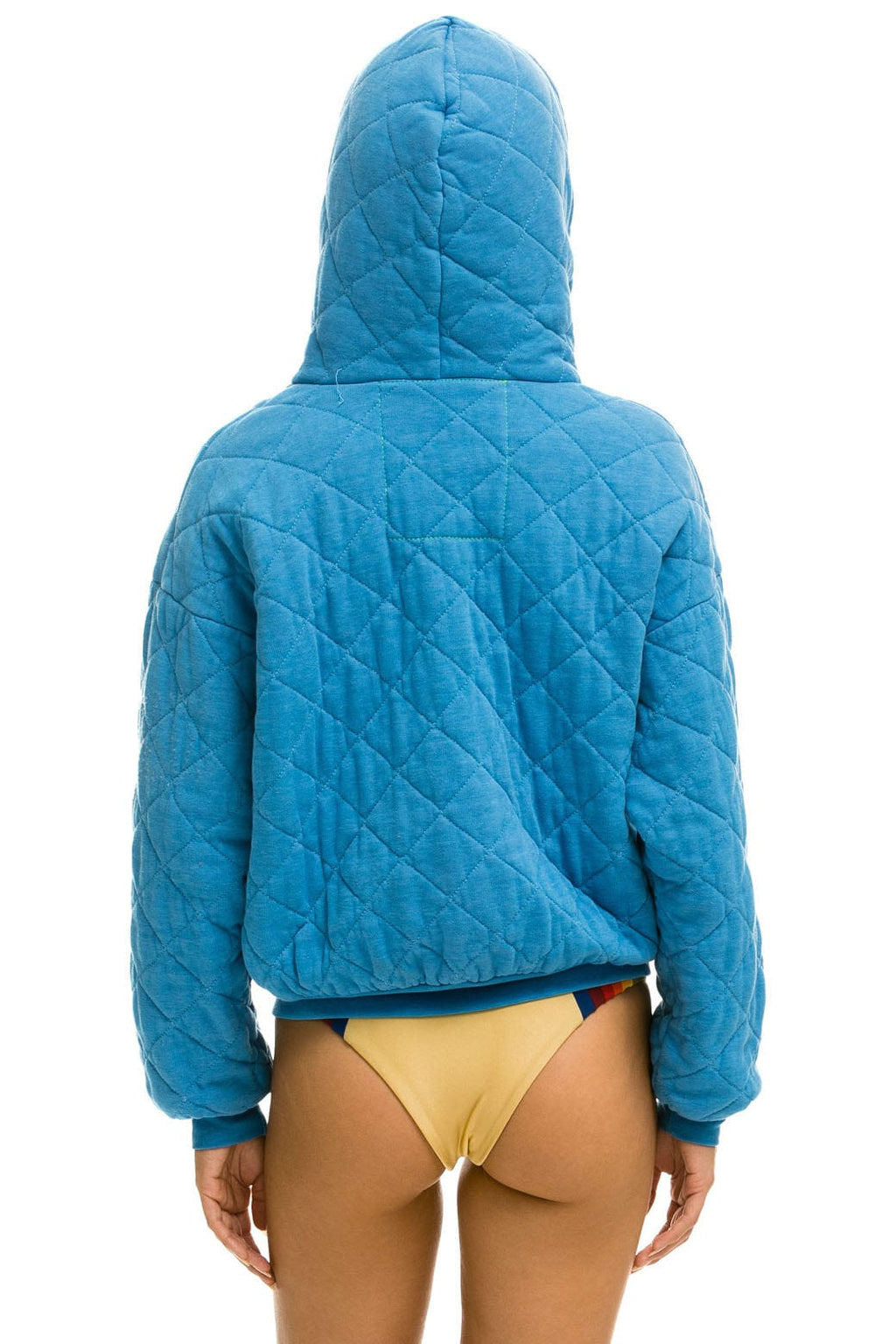 Classic QUILTED ZIP HOODIE RELAXED - OCEAN
