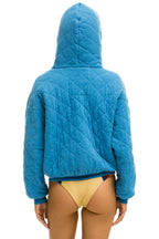 Classic QUILTED ZIP HOODIE RELAXED - OCEAN
