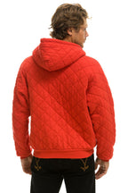 Classic QUILTED ZIP HOODIE RELAXED - RED