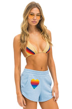 Classic RAINBOW HEART STITCH LOUNGER SHORT - ICE