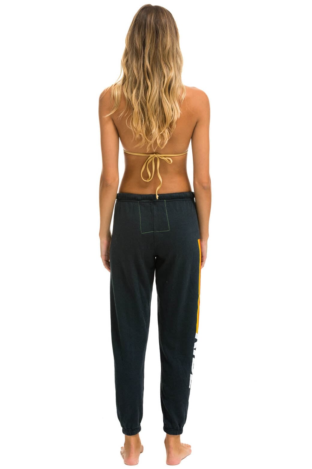 Classic RIDE LOGO WHITE SWEATPANTS - CHARCOAL