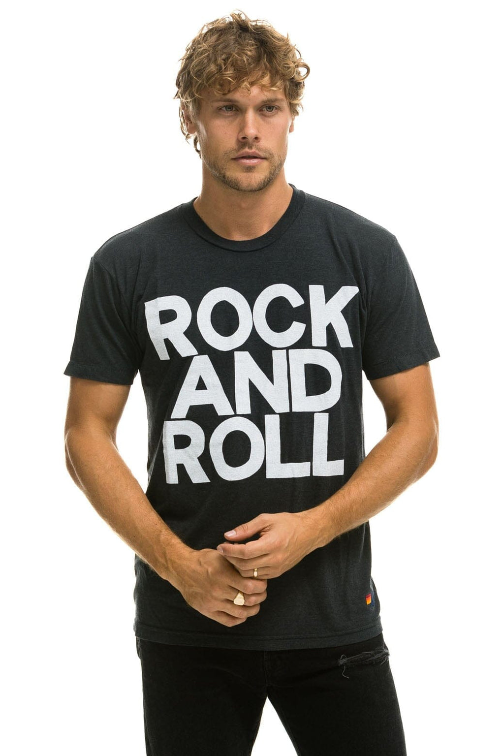 Classic ROCK AND ROLL TEE - CHARCOAL