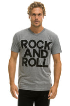 Classic ROCK AND ROLL TEE - HEATHER GREY
