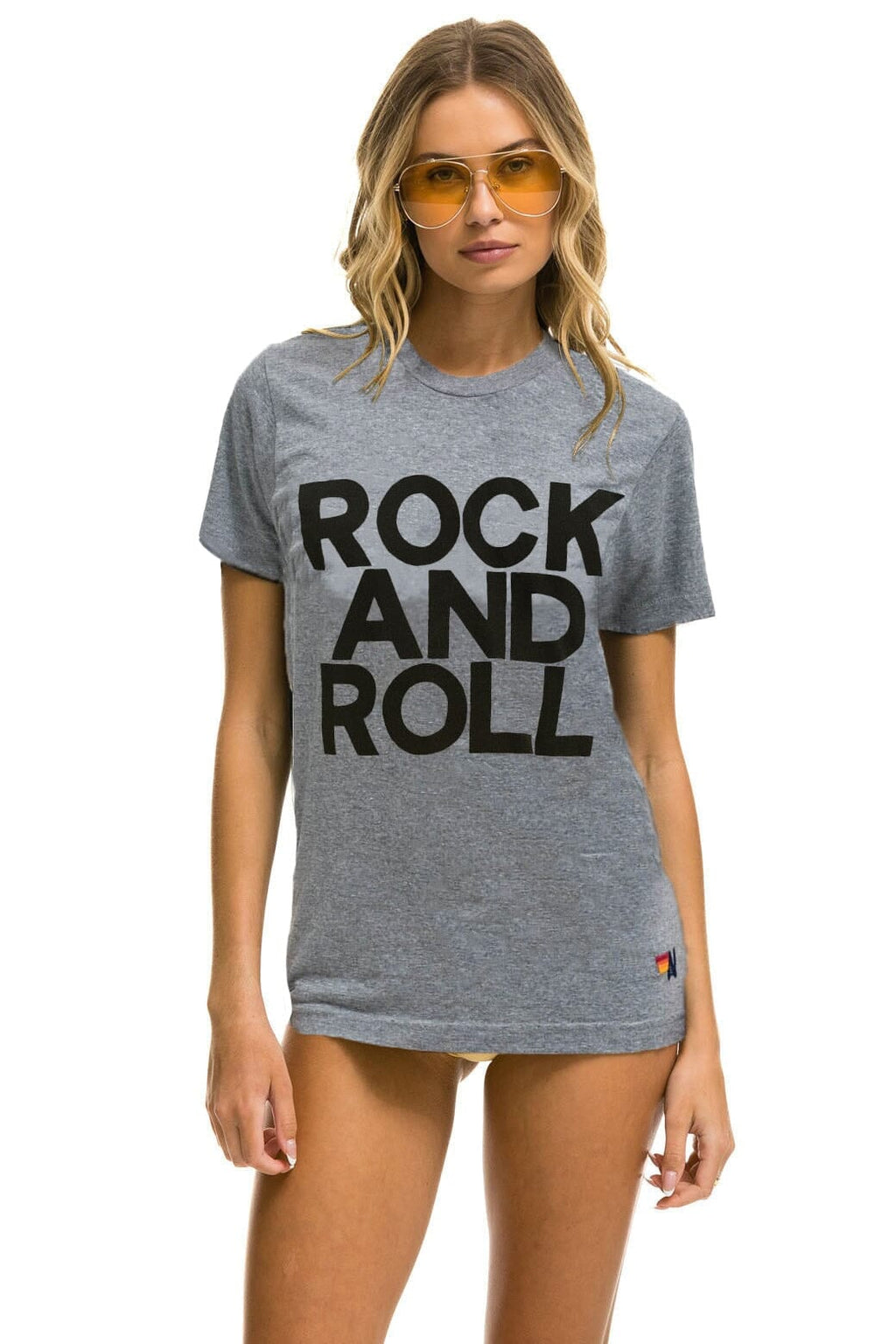 Classic ROCK AND ROLL TEE - HEATHER GREY