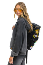 Classic VINTAGE PATCH DENIM PUFFER BACKPACK - VINTAGE BLACK
