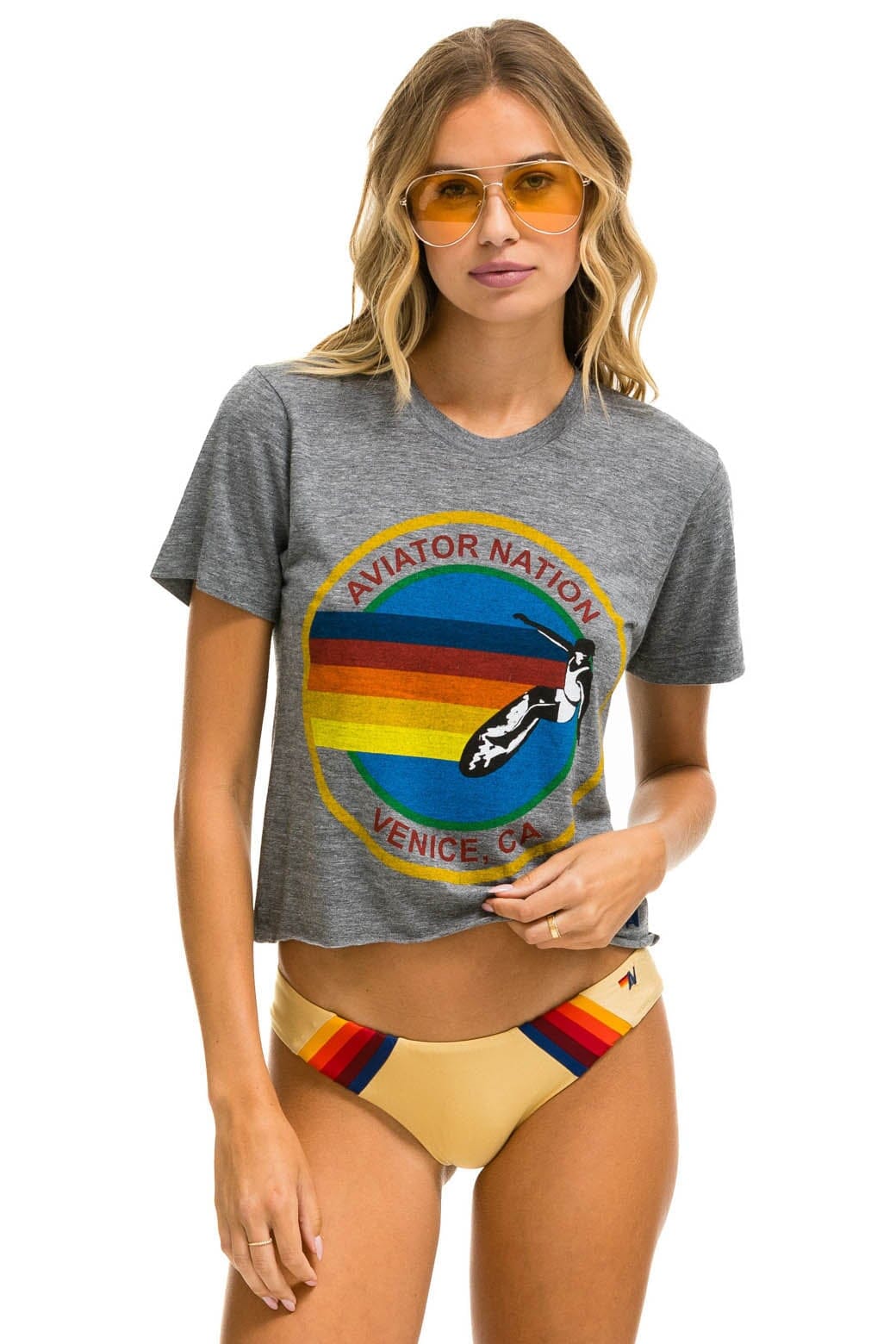 Classic SIGNATURE VENICE BOYFRIEND TEE - HEATHER GREY