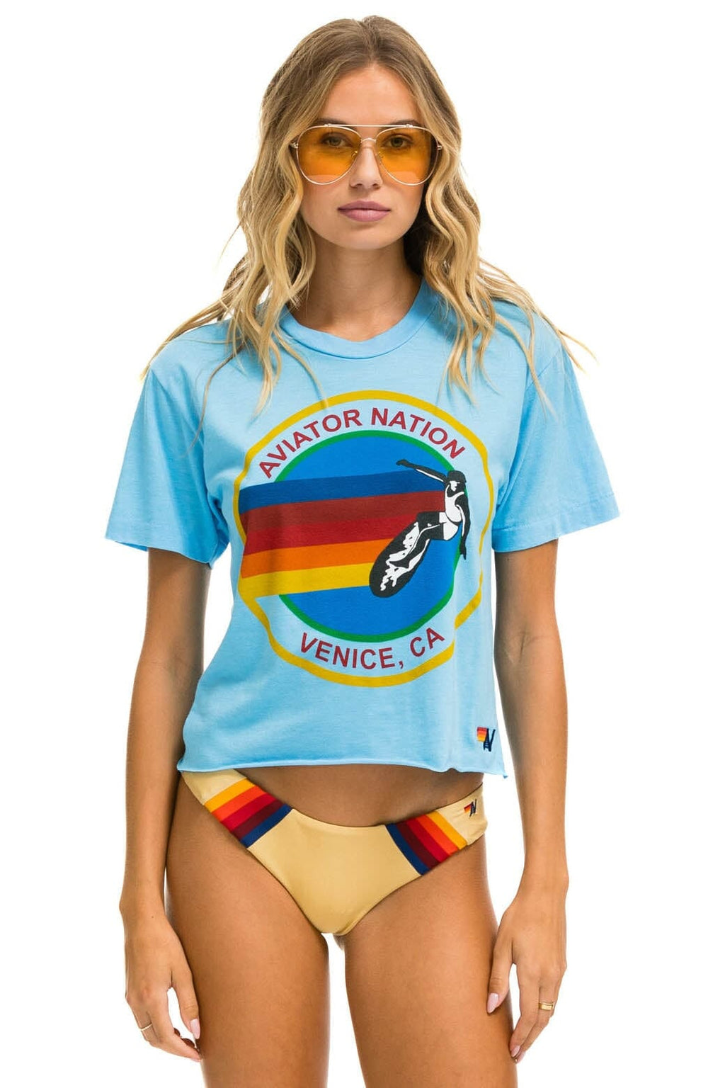 Classic SIGNATURE VENICE BOYFRIEND TEE - SKY