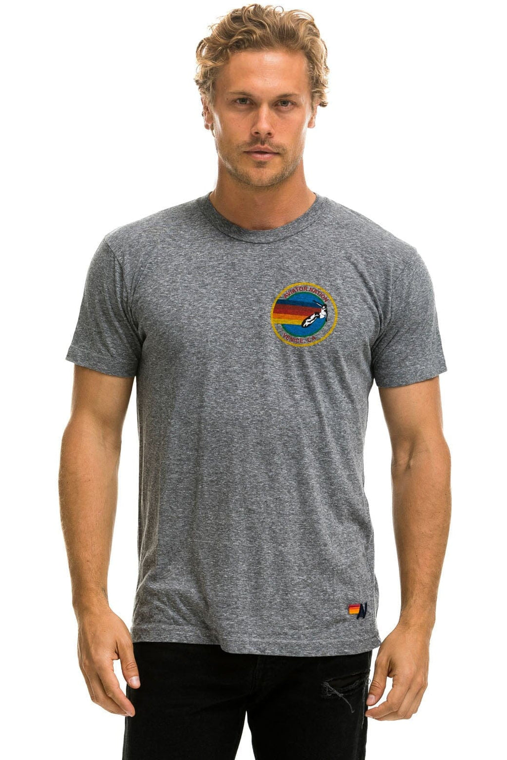 Classic SIGNATURE SMALL VENICE CIRCLE LOGO TEE - HEATHER GREY