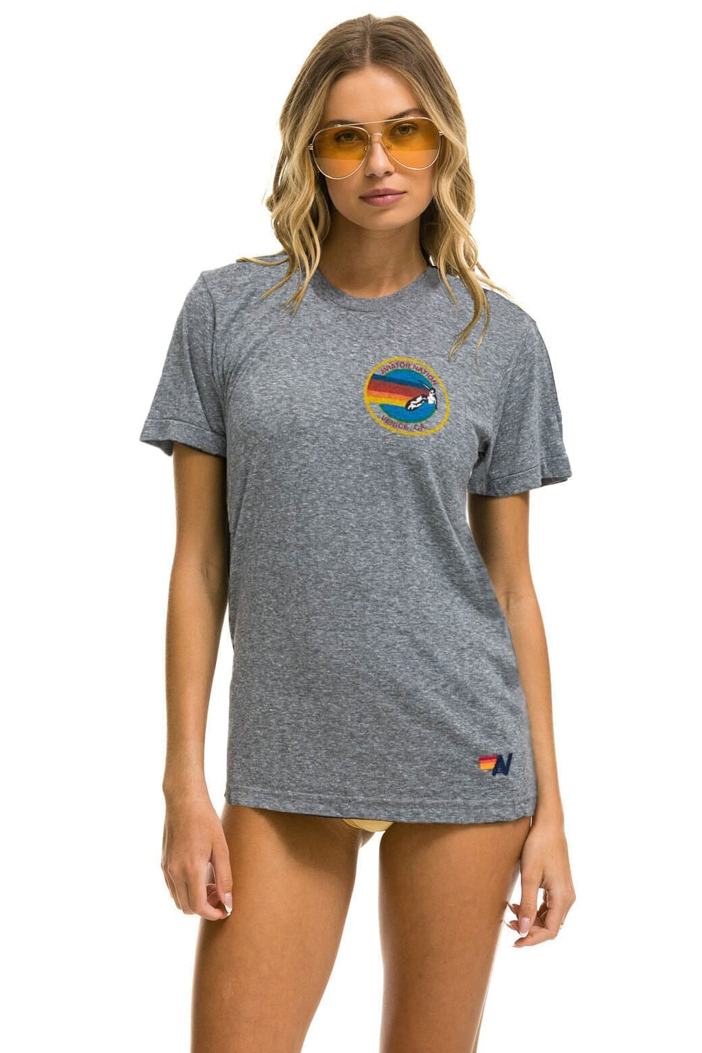 Classic SIGNATURE SMALL VENICE CIRCLE LOGO TEE - HEATHER GREY