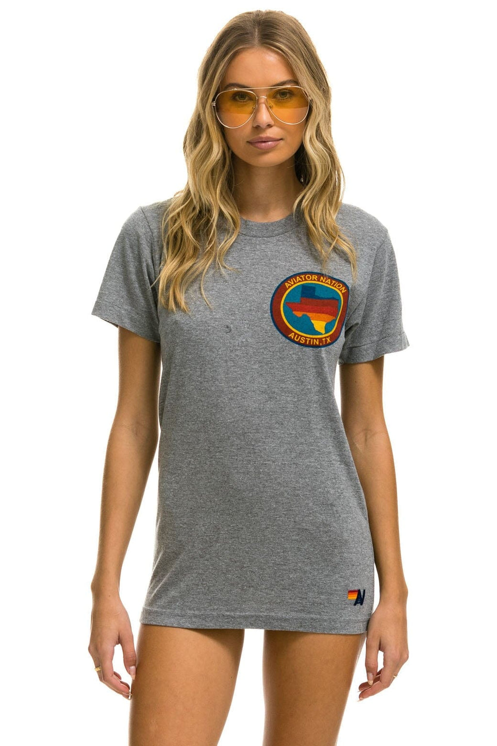 Classic SIGNATURE TEXAS SMALL LOGO TEE - HEATHER GREY