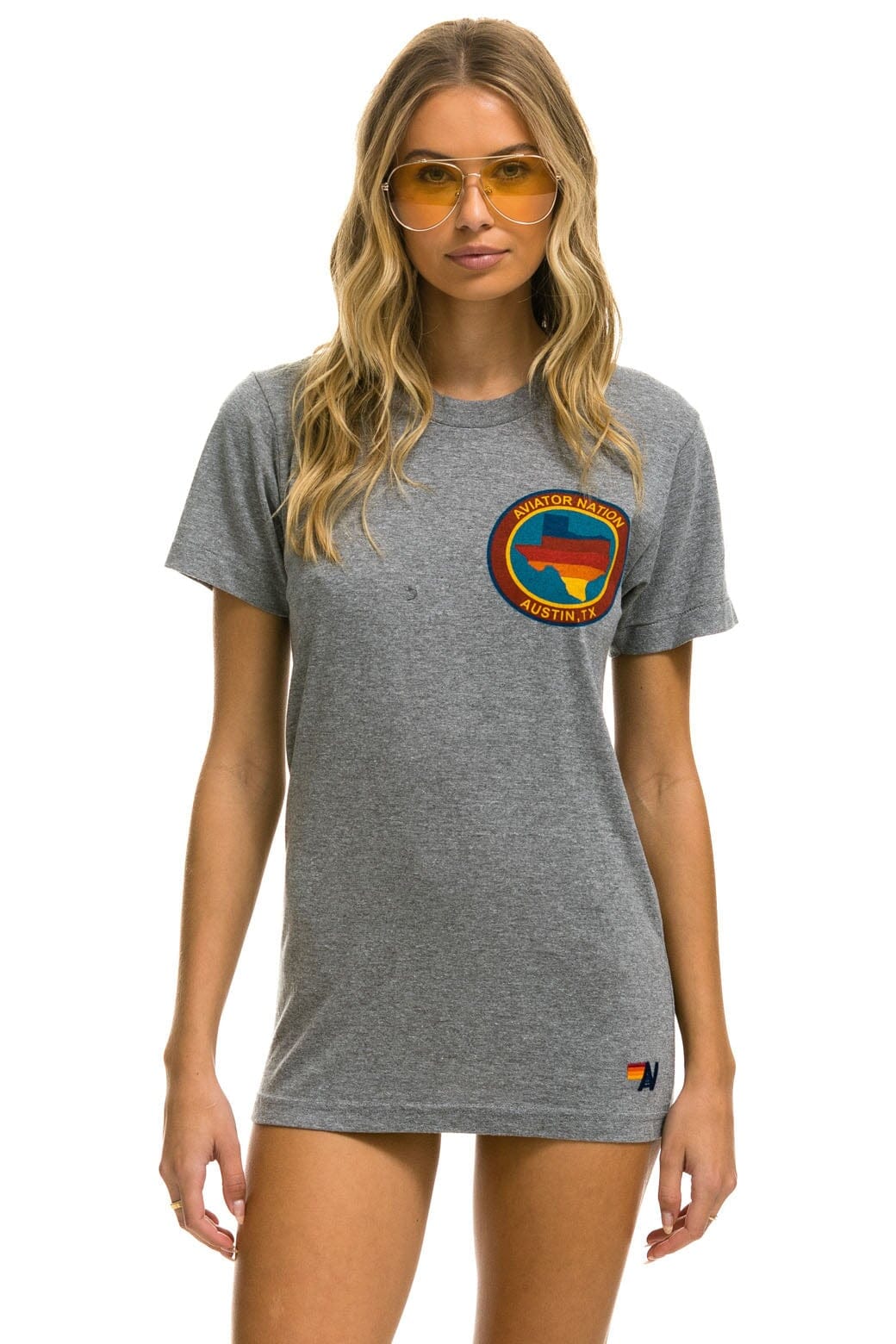 Classic SIGNATURE TEXAS SMALL LOGO TEE - HEATHER GREY