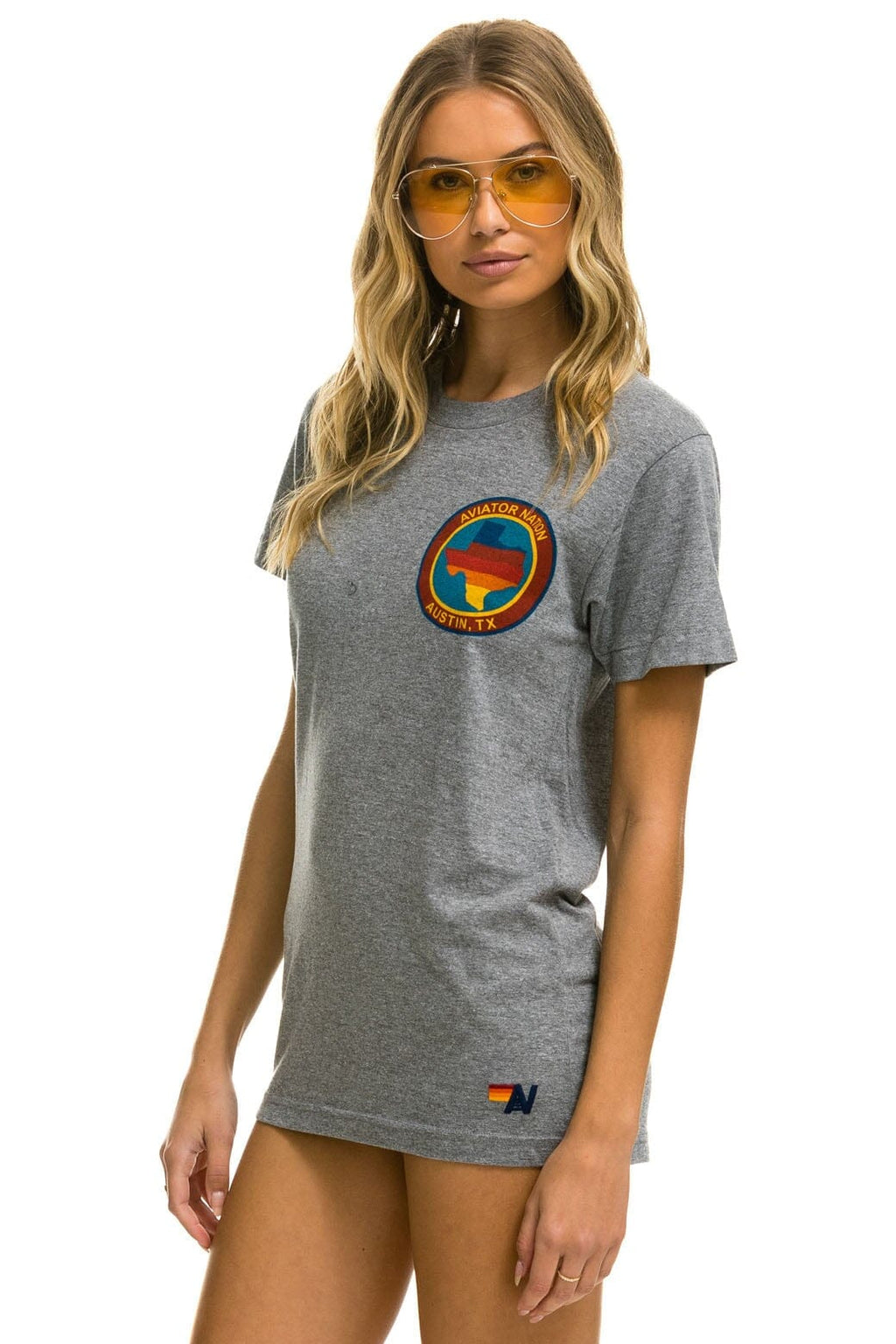 Classic SIGNATURE TEXAS SMALL LOGO TEE - HEATHER GREY