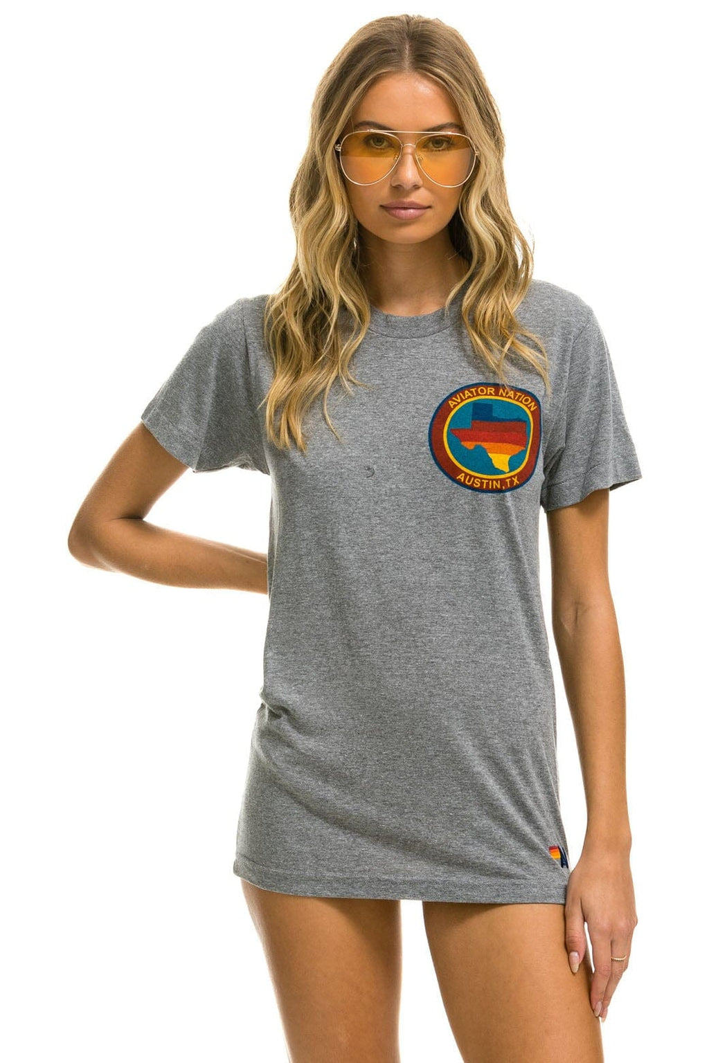 Classic SIGNATURE TEXAS SMALL LOGO TEE - HEATHER GREY