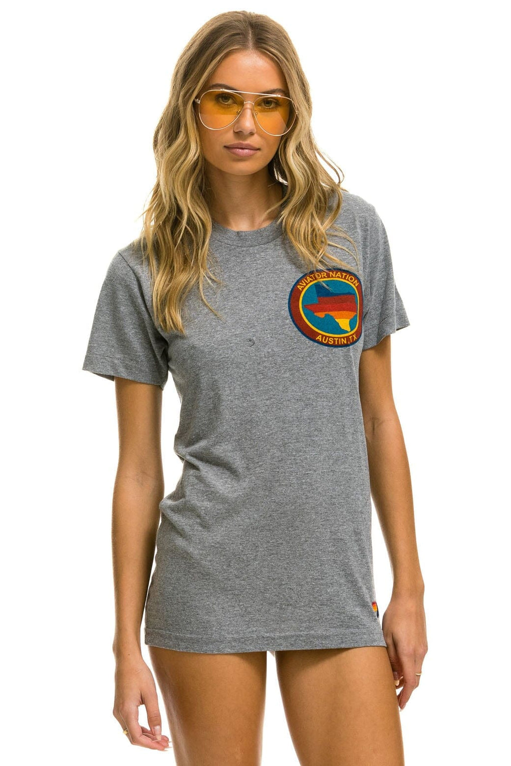 Classic SIGNATURE TEXAS SMALL LOGO TEE - HEATHER GREY